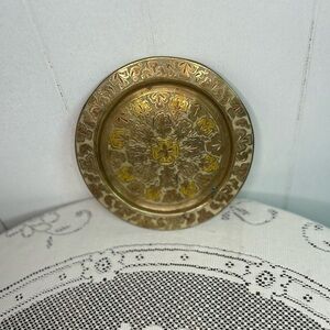 Vintage Decorative Brass Plate
